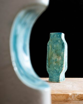 céramiques bleues